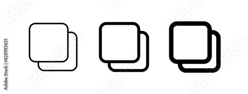 Editable vector copy duplicate layer icon. Part of a big icon set family. Perfect for web and app interfaces, presentations, infographics, etc