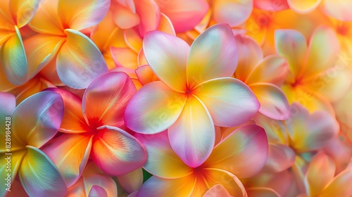 Pink Hawaiian tropical flowers  floral background
