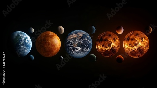 A Total Eclipse of the Sun, solar eclipse, Solar System planets
