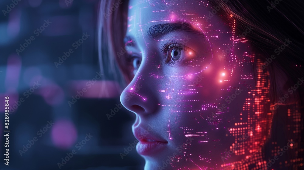 human and artificial intelligence interaction concept. Artificial intelligence system human and artificial intelligence interaction concept. Artificial intelligence system