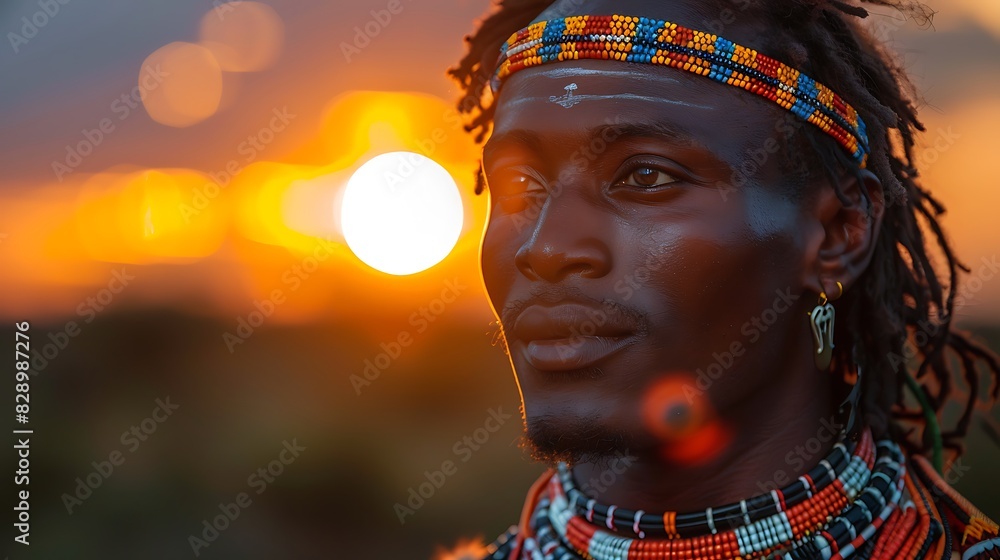 vibrant portraits of young samburu warriors in traditional clothing captured at golden hour with warm lighting and shallow depth of field vibrant portraits of young samburu warriors in traditional clothing captured at golden hour with warm lighting and shallow depth of field
