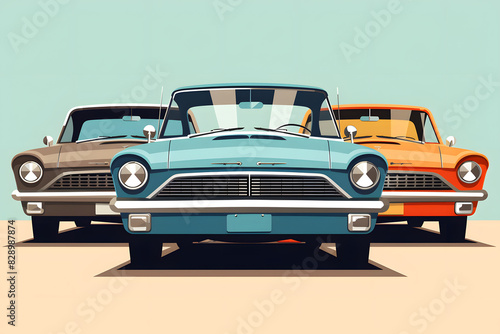 vintage style car illustration pop art vintage car art illustrated