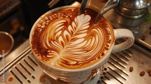 Creating Latte Art Coffee