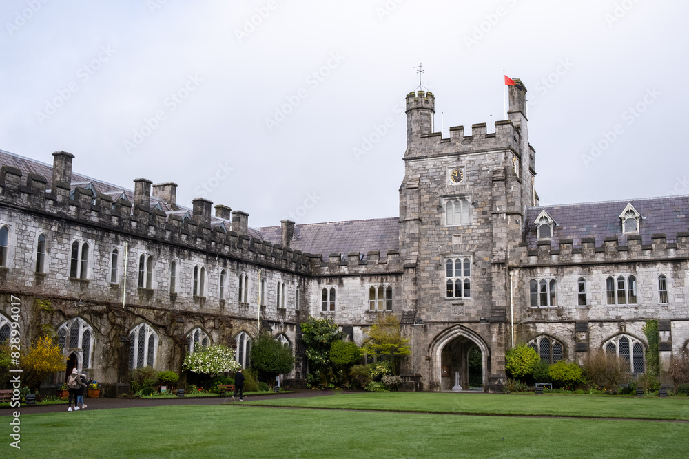 Fototapeta premium UCC University college cork education main building and gardens.