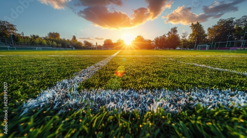 Soccer Field at Sunset