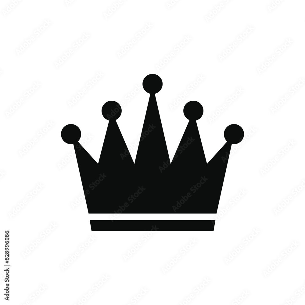 Crown Silhouette Icon and Symbol Flat Vector Transparent Background Crown Silhouette Icon and Symbol Flat Vector Transparent Background