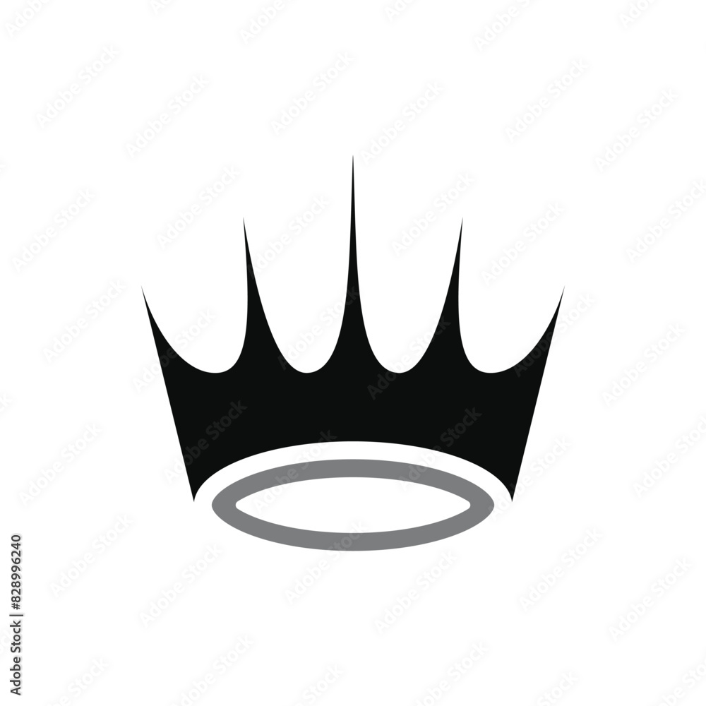 Crown Silhouette Icon and Symbol Flat Vector Transparent Background Crown Silhouette Icon and Symbol Flat Vector Transparent Background