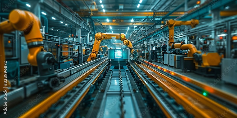 Obraz premium Efficient Manufacturing Facility, generative ai