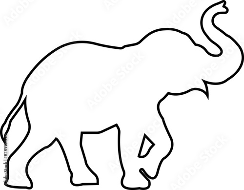 elephant wild animal icon vector  sign  symbol  logo  editable stroke  line design style isolated on transparent background. elephant silhouette side view use for web and app.