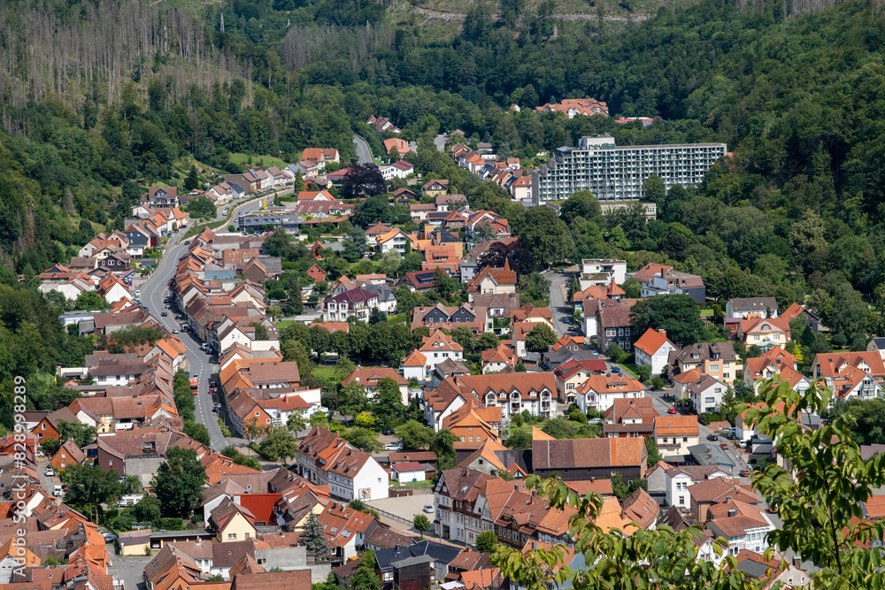 High angle view of Bad Lauterberg in Harz, Germany
