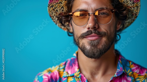 Man With Beard Wearing Hat and Glasses