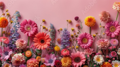 Bouquet of Flowers Leaning Against Wall