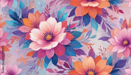 painting-A-vibrant-and-colorful-floral-pattern 