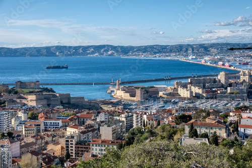 Panoramic view of Marseille, France. photo