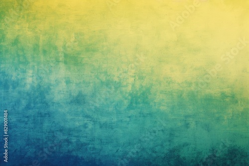 Blue Yellow Gradient. Pastel Colours on Summer Blurred Sunset Background