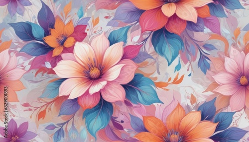 painting-A-vibrant-and-colorful-floral-pattern  © BONDET LUCKY