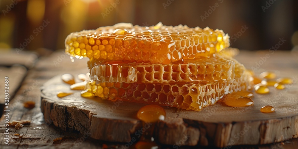 Rustic Honeycomb Harvest, generative ai Rustic Honeycomb Harvest, generative ai