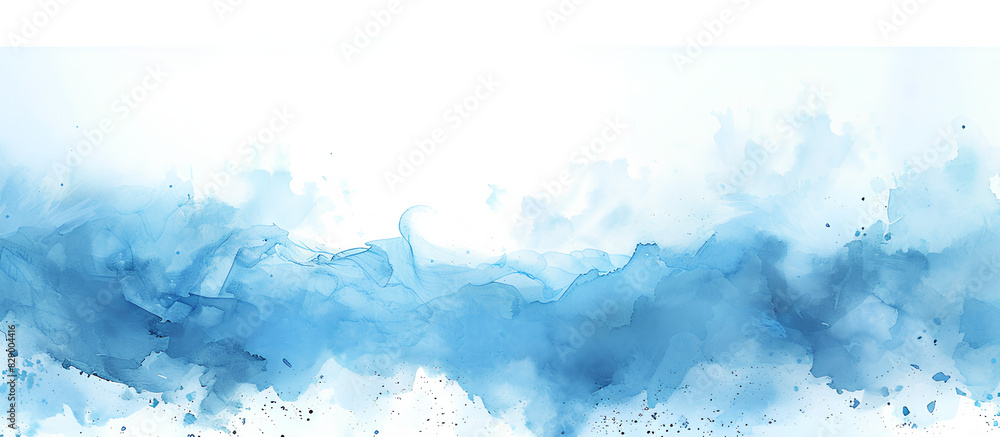 Fototapeta premium Watercolor border isolated on white, artistic background