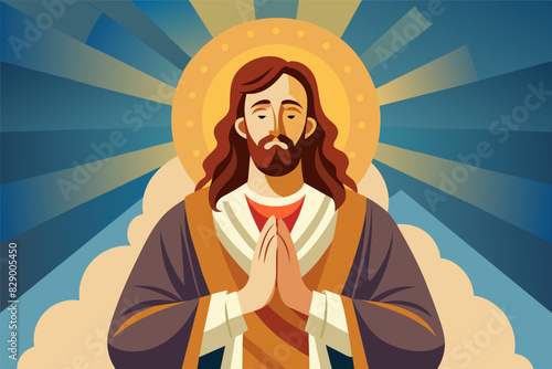 jesus praying in the wilderness, The act of Jesus praying while secluded in the wilderness