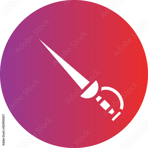 Fencing Sword Icon Style