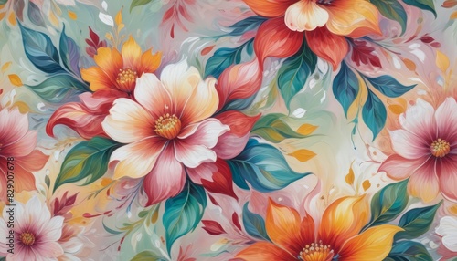painting-A-vibrant-and-colorful-floral-pattern 