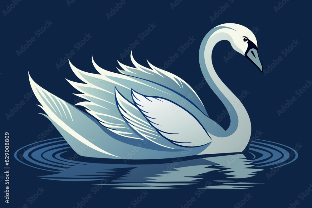 a swan floating on top of a body of water, A swan gracefully gliding on the surface of a peaceful body of water. a swan floating on top of a body of water, A swan gracefully gliding on the surface of a peaceful body of water.