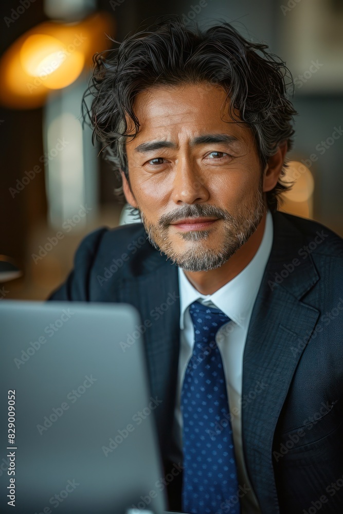 Photo portrait of a smiley asian businessman Photo portrait of a smiley asian businessman