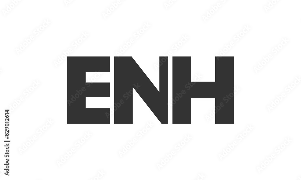 ENH logo design template with strong and modern bold text. Initial based vector logotype featuring simple and minimal typography. Trendy company identity. ENH logo design template with strong and modern bold text. Initial based vector logotype featuring simple and minimal typography. Trendy company identity.