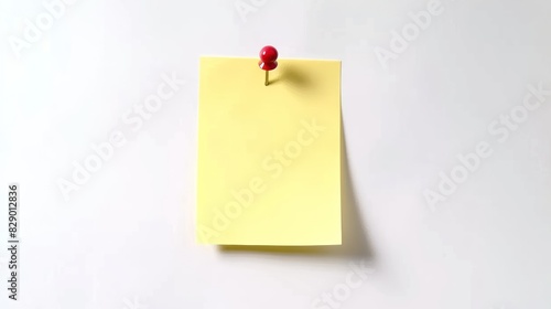 Yellow sticky post with notes. White isolated background