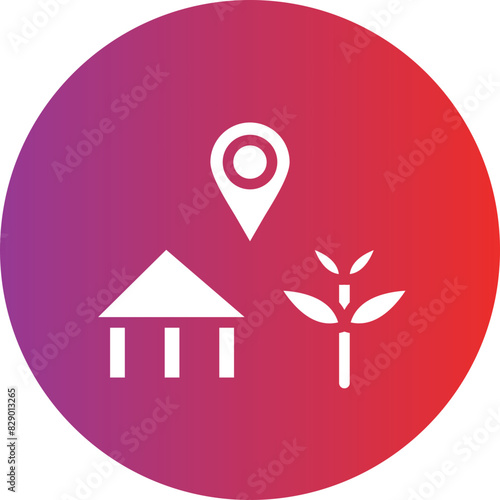 Tourist attraction Icon Style