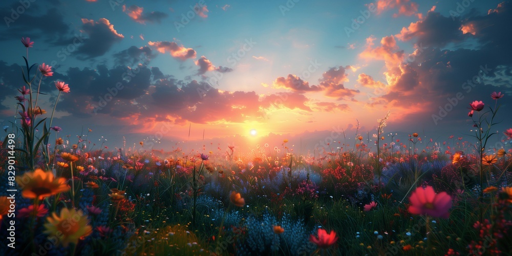 Dusk in the Meadow, generative ai Dusk in the Meadow, generative ai