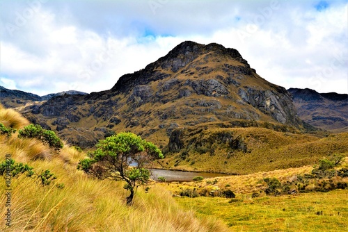Beautiful scenery of El Cajas National Park located about 30 km west from Cuenca (Azuay Province, highlands of Ecuador)