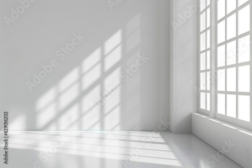White studio background with window shadows for product presentation.
