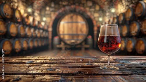 Bottle of Wine on Wooden Table