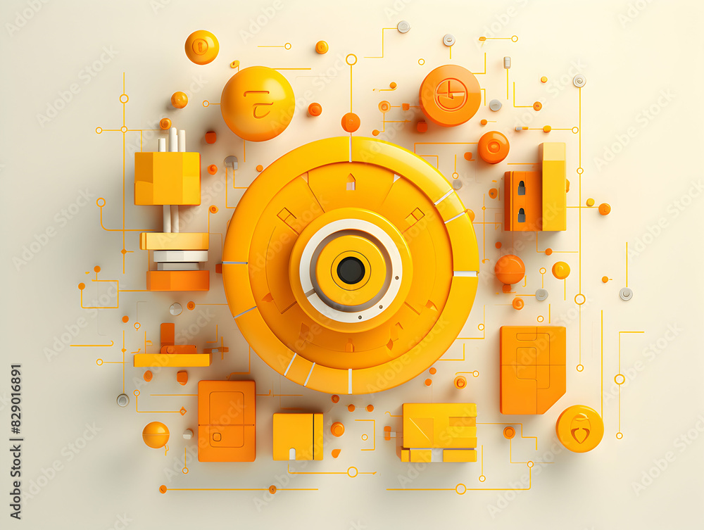 Obraz premium Internet and data security, Cybersecurity and privacy concepts to protect data. Lock icon and internet network security technology. digital security background, Cloud and Hosting Security