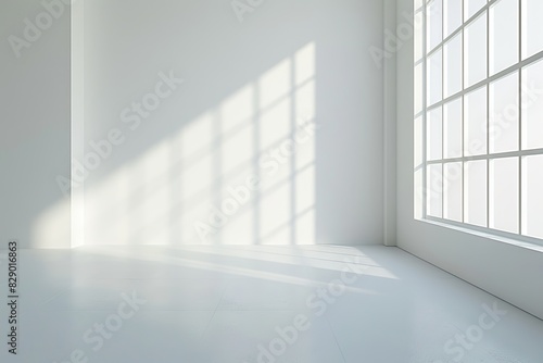 Empty white studio background