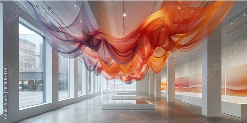 Suspended Fabric Spectacle, generative ai photo
