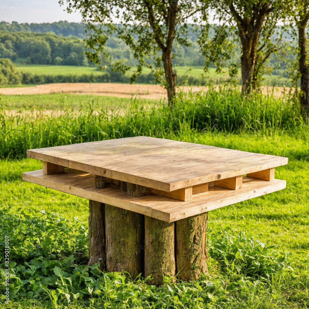 product display podium, Empty Wooden Table Product Podium, Farm wood nature field grocery table, product stand for green food, grass, Nature landscape, forest stump podium, morning sunlight farm, ad product display podium, Empty Wooden Table Product Podium, Farm wood nature field grocery table, product stand for green food, grass, Nature landscape, forest stump podium, morning sunlight farm, ad