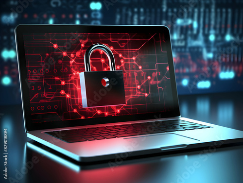 Wallpaper Mural Internet and data security, Cybersecurity and privacy concepts to protect data. Lock icon and internet network security technology. digital security background, Cloud and Hosting Security Torontodigital.ca