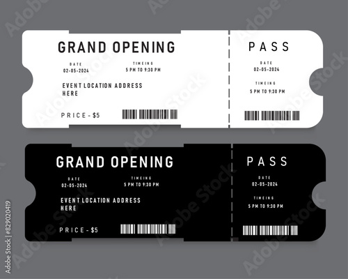 VIP event ticket template