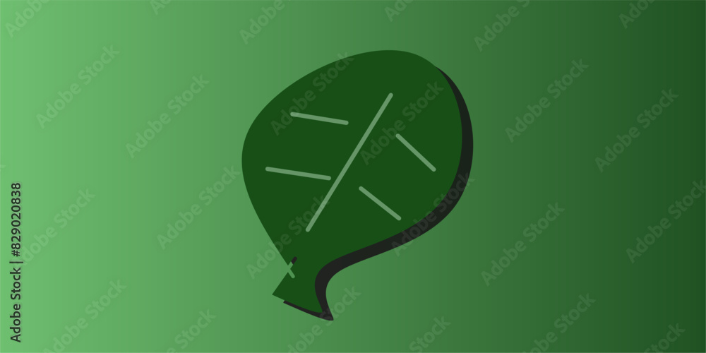 Green Abstract Leaf Shape Gradient Background Green Abstract Leaf Shape Gradient Background