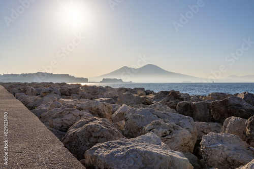Panoramic view of Naples Italy