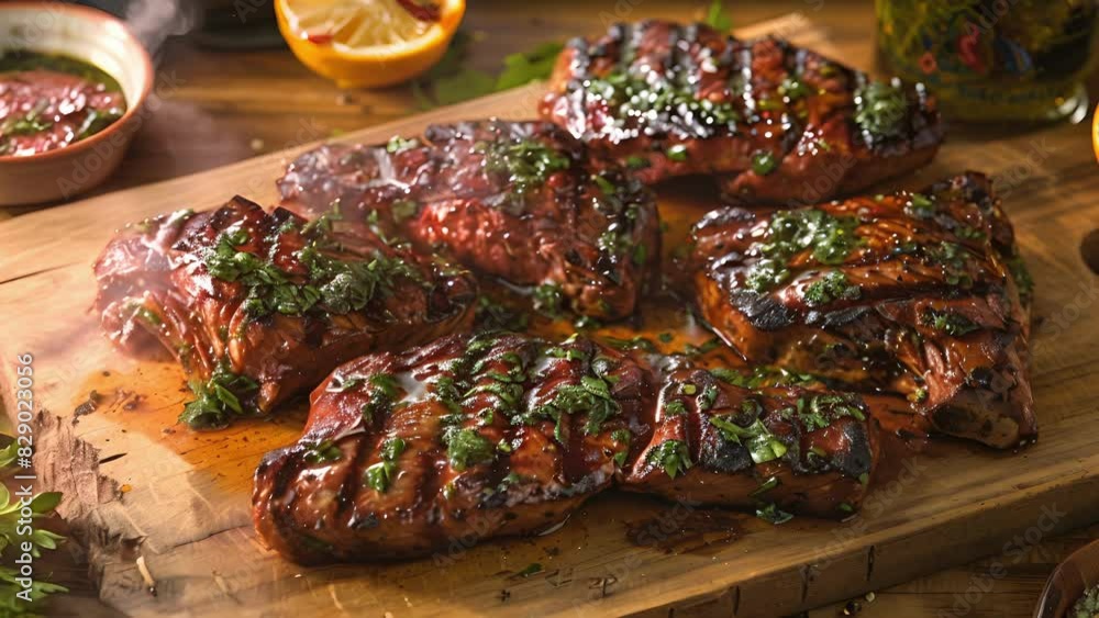 A variety of flavorful marinades from zesty citrus to smoky and sweet to add a taste of the tropics to the meat. A variety of flavorful marinades from zesty citrus to smoky and sweet to add a taste of the tropics to the meat.