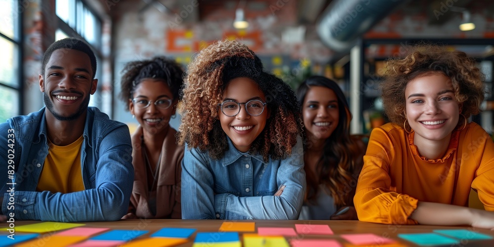 Naklejka premium Innovative HR Professionals Collaboration, generative ai