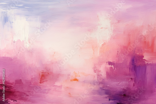 Abstract background with textured gradient soft pastel pink and bright purple with distressed paint strokes and brush marks, colorful wallpaper on canvas for design