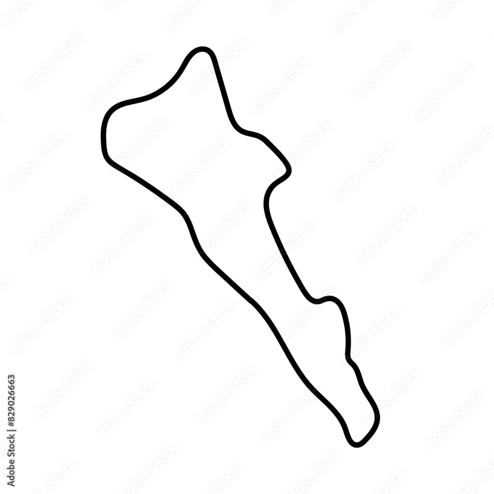 sinaloa  map in line illustration