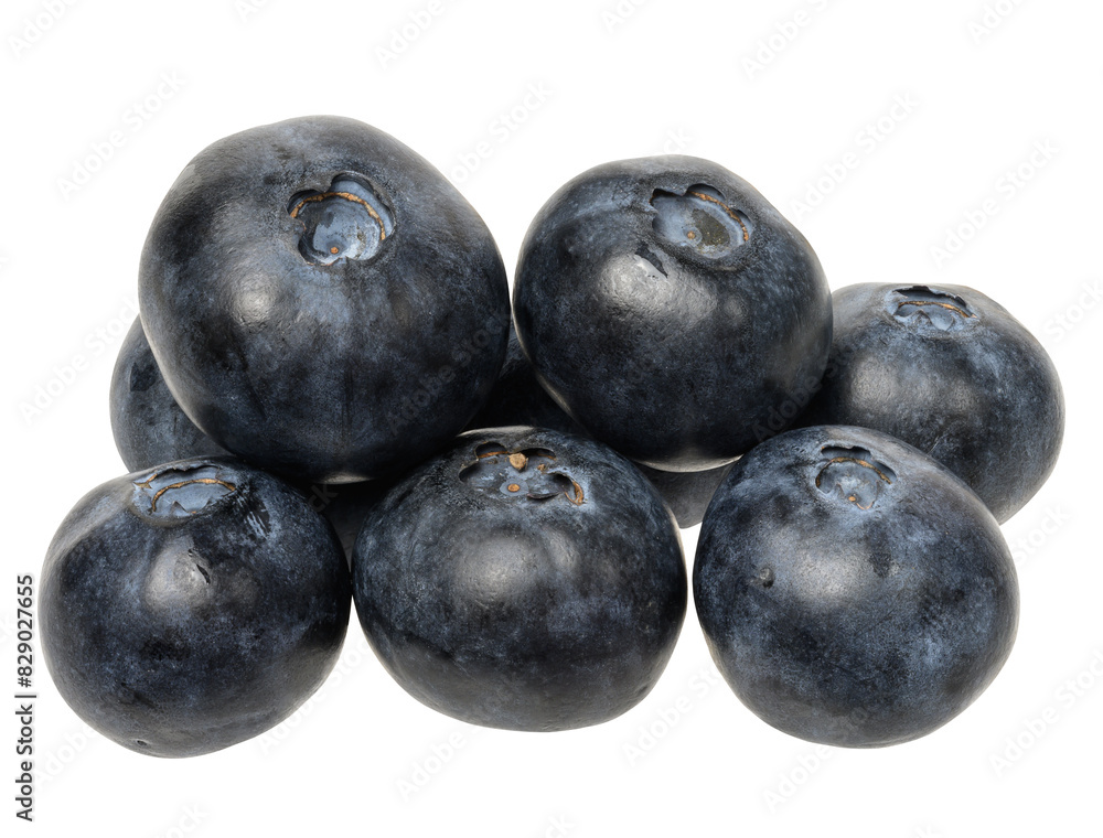 Stack of fresh blueberries on isolated background Stack of fresh blueberries on isolated background
