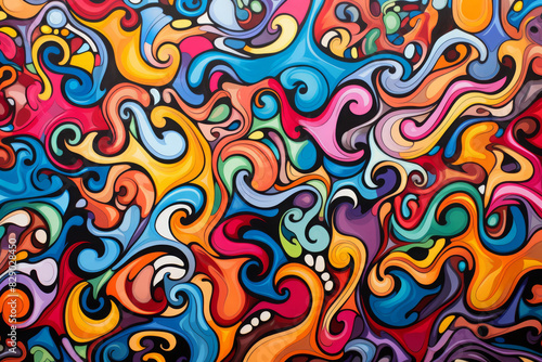 Vibrant Abstract Swirl Pattern Art