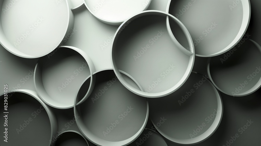 White bowls stacked in a neat pile White bowls stacked in a neat pile
