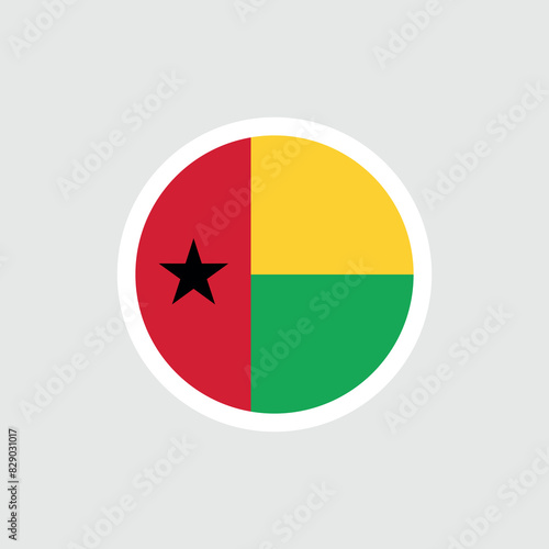 Free Download Flag of Guinea-Bissau. Guinean red-yellow-green flag with star. State symbol of the Republic of Guinea-Bissau. - GFXLoad
